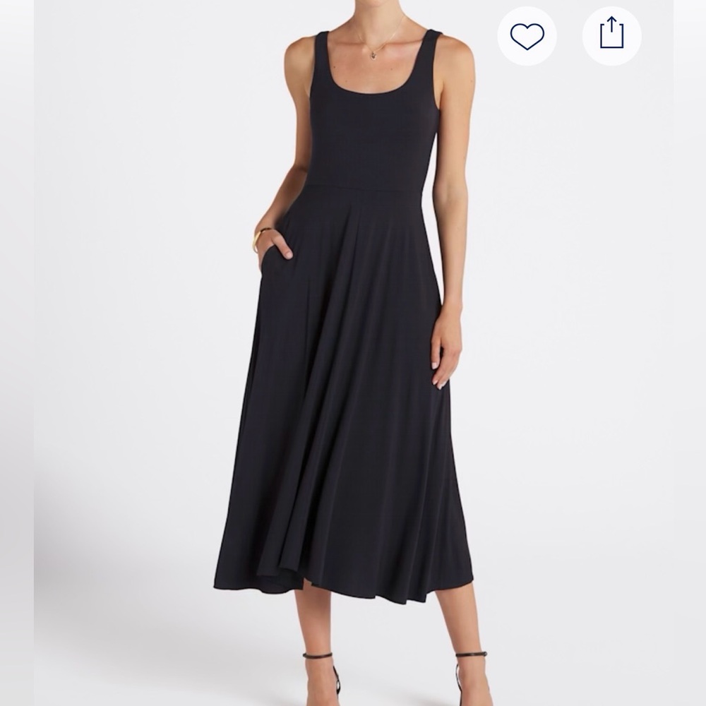 Market & spruce black midi dress